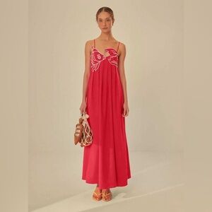 Red Fish Top Maxi Dress